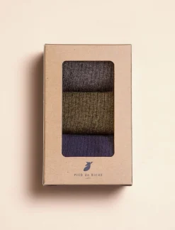 Homme Pied de Biche Chaussettes Cotelees